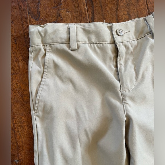 LANDS' END BOY'S IRON KNEE WRINKLE RESISTANT CHINO PANTS CLASSIC khaki - Picture 6 of 10